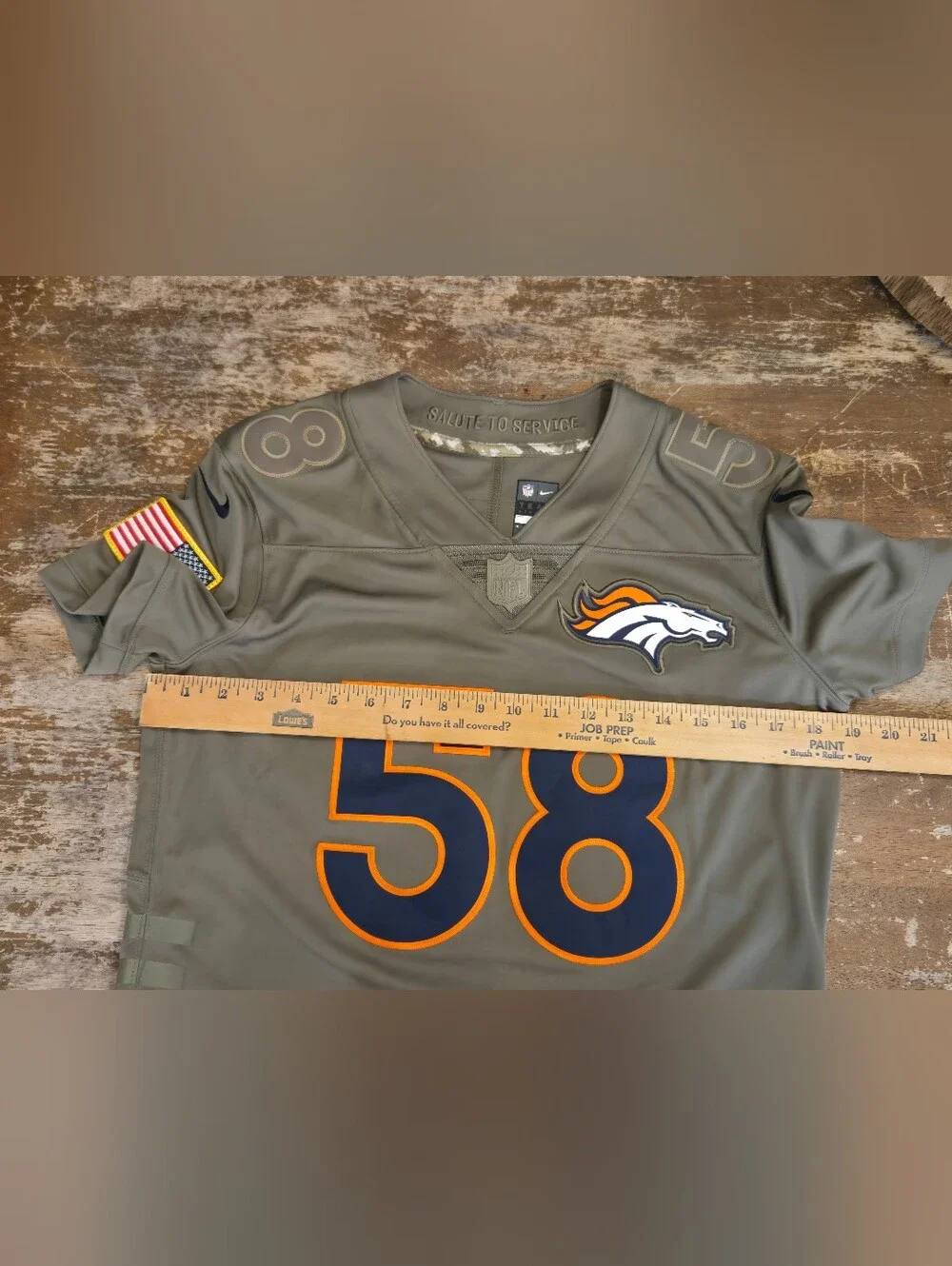 Denver Broncos Kids' Salute to Service Jersey - Olive/Orange